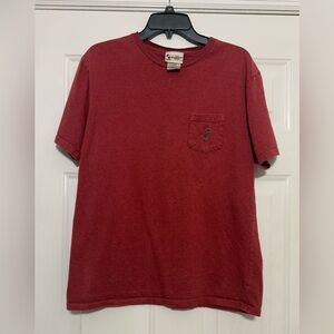 Walt Disney World Men’s Size Medium Dark Red T-Shirt w/ Mickey on Pocket